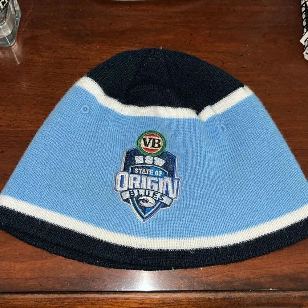 State of Origin NSW Blues VB beer New South Wales Knit ski snowboard beanie cap
